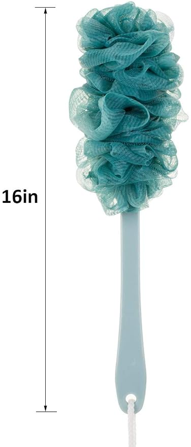 Back Scrubber for Shower, Loofah Long Handle Bath Body Brush, Soft Nylon Mesh - Image 5