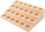 Healifty Wooden Essential Oil Organizer Rack 24 Slots Bottle Display Stand - Image 9