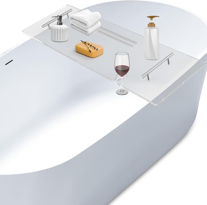 Acrylic Bathtub Tray Clear Bathtub Caddy Bath Tray Table - Image 7