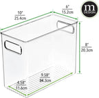 mDesign Slim Plastic Storage Container Bin - Image 3