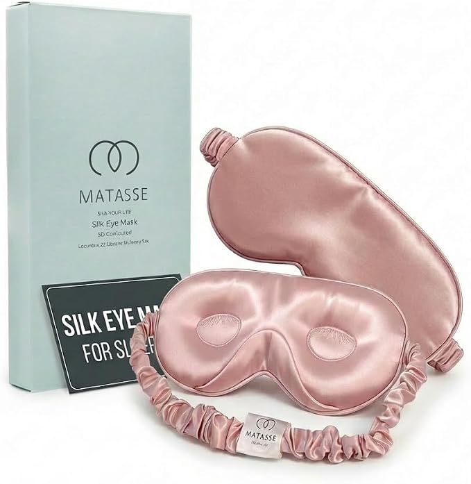 MATASSE 100% Mulberry Silk Sleep Mask 22 Momme Grade 6A by MATASSESilkyourlife