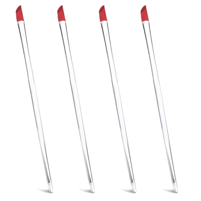 4 Pcs Rubber Tipped Cuticle Pusher, Dual-Ended Tipped Nail Art Tool, Nails by Unknown
