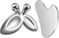 Gua Sha Facial Tools and Face Roller Set, Stainless Steel Facial Sculpting Eyes by Unknown