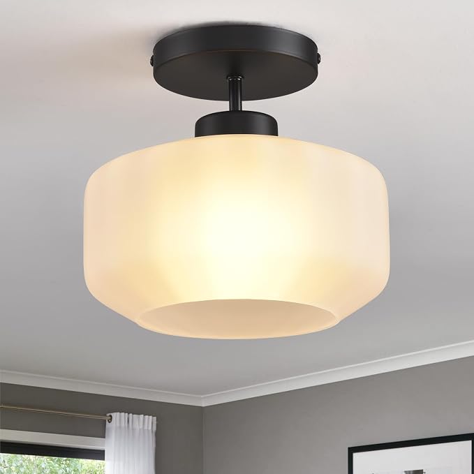 Industrial Black Matte Light Fixtures Ceiling Mount, - Image 6