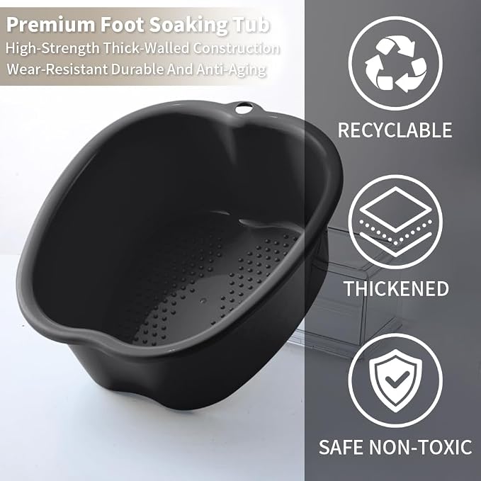 Foot Soaking Tub Large Size Foot Basin Sturdy Soaking Feet Bucket Massager Tub - Image 5