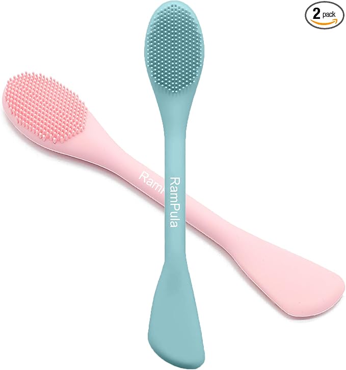 RamPula Facial Cleansing Brush, 2 in 1 Silicone Face Mask Brush & Face Scrubber by RamPula
