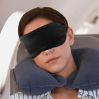2 PCS Black Satin Sleep Masks, Adjustable Silk Eye Mask - Image 4