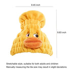 2-Pack Ultra Absorbent Boys Duck Hair Dry Wrap Towel, Cute Animal Quick Drying - Image 3
