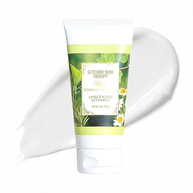 Camille Beckman Glycerine Hand Therapy Cream, Vitamin E Unscented, 6 Ounce by CamilleBeckman