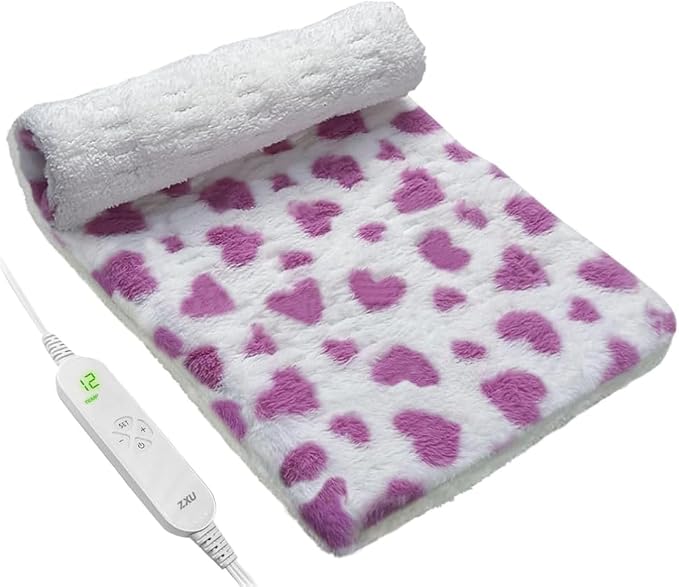 ZXU Heating Pad for Back Pain Relief, Ultra Soft Sherpa Heating Pad for Cramps by ZXU