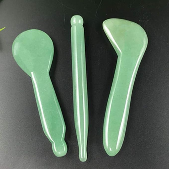 Gua Sha Facial Tool Natural Jade Stone Massage Board Tools - Image 9