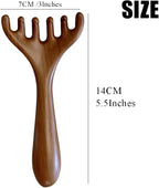 OULIGET Natural Wooden Gua Sha Tool, Wooden Gua Sha Scraping Massage Tool - Image 2