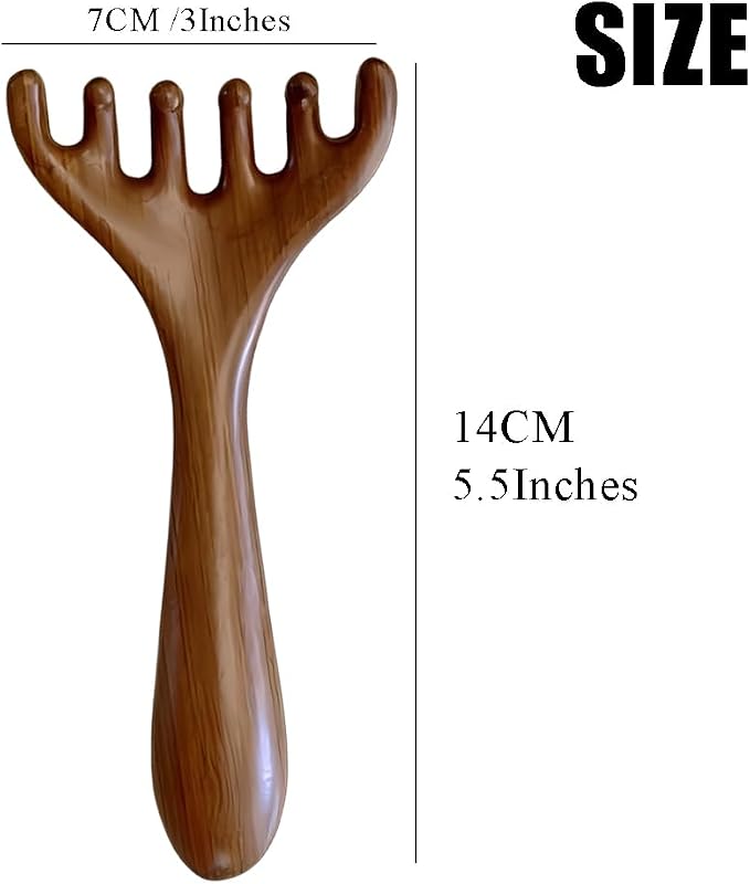 OULIGET Natural Wooden Gua Sha Tool, Wooden Gua Sha Scraping Massage Tool - Image 2