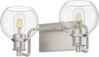 Tipace 2 Light Wall Scone Vintage Vanity Light Fixtures Brushed Nickel Wall - Image 3