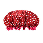 Christmas Red Polka Dot Shower Cap by YALLNASL