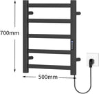 Towel Warmer Black Heated Towel Rack - Image 5