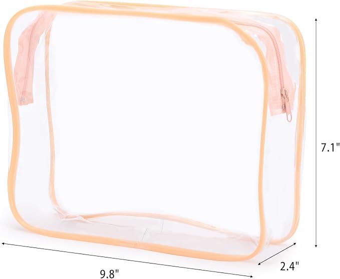 Tbestmax 10 Pack Clear Cosmetic Bags Makeup Bags Portable Waterproof TSA - Image 2