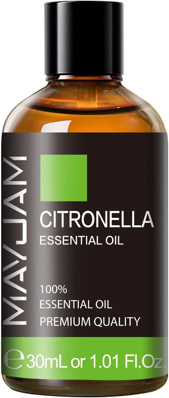 Citronella Essential Oil, MAYJAM 1.01FL.OZ Premium Citronella Oils by MAYJAM