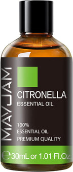Citronella Essential Oil, MAYJAM 1.01FL.OZ Premium Citronella Oils by MAYJAM