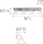 Design House 519215 Millbridge Vanity Light Dimmable - Image 2