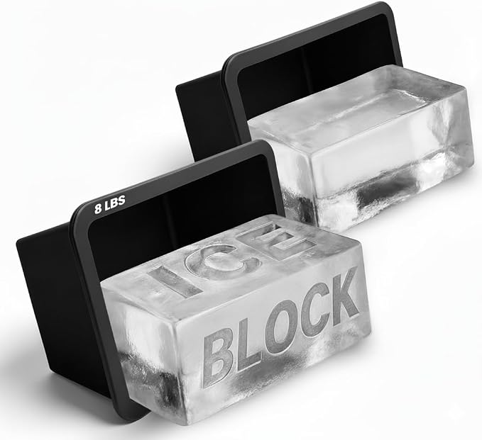 Extra Large Ice Block Mold – 8 lbs Silicone Ice Brick Maker by Unknown