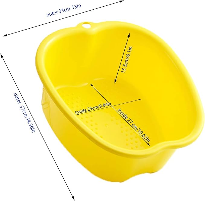 AXLOFO® Foot Soaking Bath Basin, Large Plastic Foot Soaking Tub, Feet Massage - Image 2