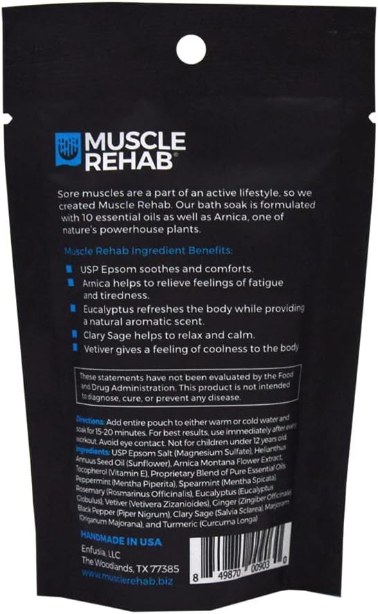 Muscle Rehab Epsom Salt Bath Soak 5 Travel Packets - Image 7