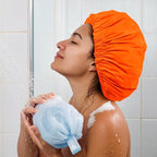 Reusable Shower Cap for Women, Large Waterproof Shower Bonnet - Image 4