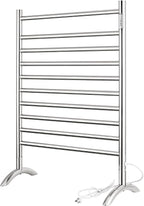 Freestanding Towel Warmer 10 Bars Plug-in Option 3 Working Modes Mirror by NORTTABATHDECOR