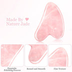 URAQT Gua Sha Facial Tools Rose Quartz Guasha Tools - Image 6