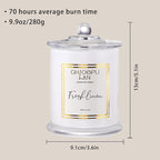 Chloefu LAN White Linen Candles, Luxury Scented Soy Jar Bathroom Candle - Image 2