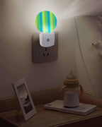 Night Lights Auto Sensor Sage Green Blue Night Light Gradient Color Stripe - Image 5