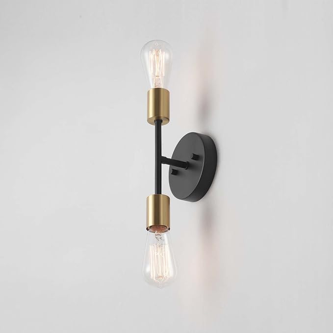 Globe Electric 52085 10" 2-Light Reversible Vanity Wall Light, Matte Black - Image 7