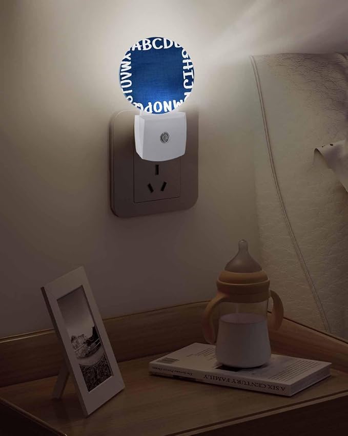 Night Lights Auto Sensor Alphabet Night Light Navy Blue Modern Minimalist - Image 5