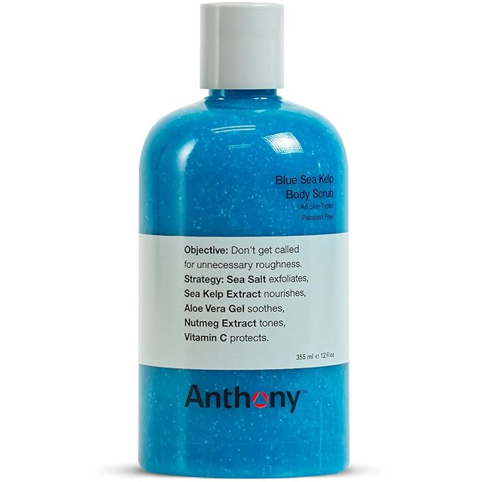Anthony Exfoliating Body Scrub, Sea Salt, Vitamin C & Aloe Vera, Deep Cleans by ANTHONY