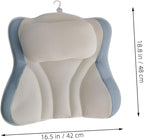 Bath Pillow for Tub with Suction Cups, Mesh Bath Neck Pillow 48x42x10cm - Image 6