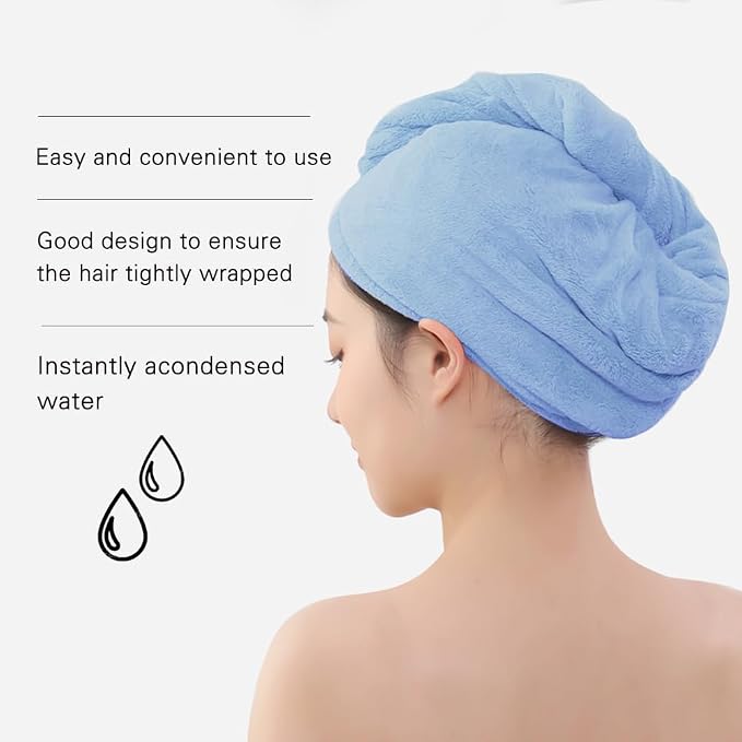 Microfiber Hair Drying Towel Wrap - Image 7
