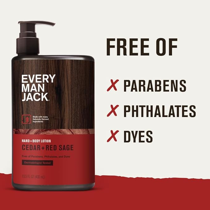 Every Man Jack Mens Cedar + Red Sage Hand & Body Lotion - Image 6