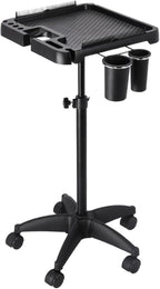Salon Rolling Tray, Height Adjustable Tattoo Tray Rolling Cart, Storage Utility by Roixeeds