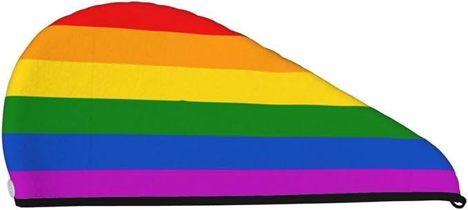 Gay Pride Rainbow Hair Towel Wrap Microfiber Fast Drying Hair Turban - Image 8