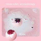 Dried Flower Bath Bombs Salt Balls, Rose Extract Essential Oils, Moisturizing - Image 6