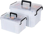 HEY FOLY Set of 2 White Medicine Organizer Storage Box by HeyFoly