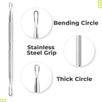 2 Pcs Pimple Extractor Tool 410 Grade Stainless Steel | Comedone Extractor - Image 5