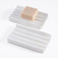 2 Pcs Soap Holder for Bathroom, Marble Soap Dish for Kitchen Countertop by Karibiber