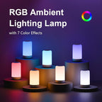 Touch Night Light Rechargeable LED Mood Lamp 7 RGB Color Ambience Lighting - Image 2