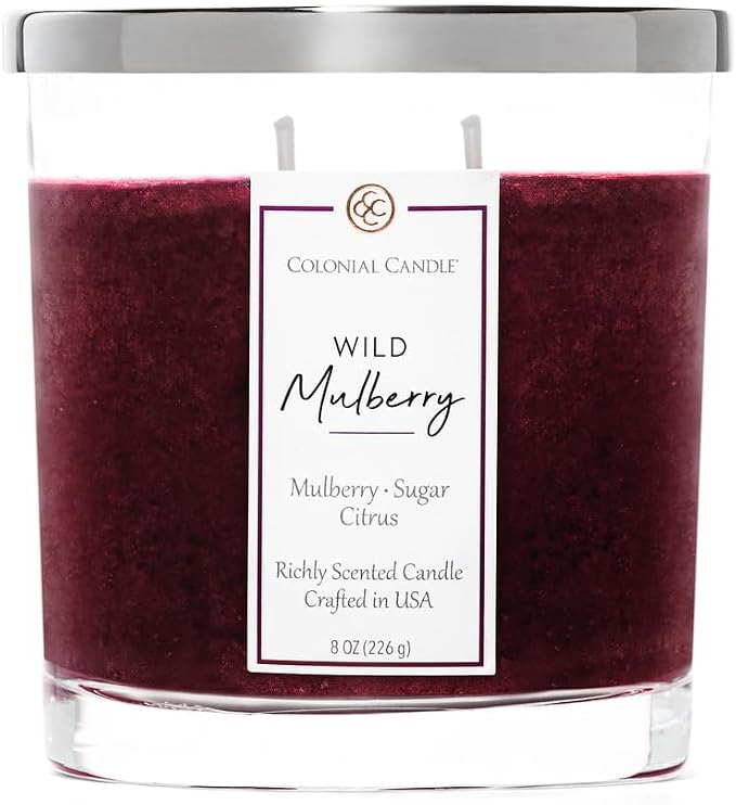 Colonial Candle Wild Mulberry Scented Candle Jar, Highly Fragranced Candles by ColonialCandle