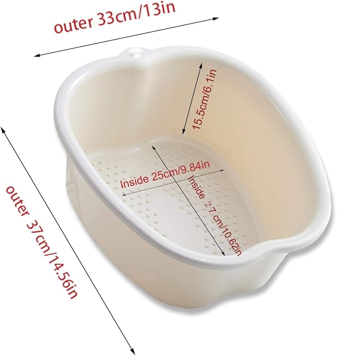 AXLOFO® Foot Soaking Bath Basin, Large Plastic Foot Soaking Tub, Feet Massage - Image 2