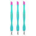 IVON 3pcs Cuticle Trimmer Pusher, Rubber Tip Soft on Nail Bed by IVON