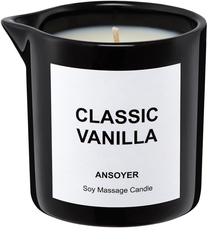 Massage Oil Candle for Men, Ultra Hydrating Body Care by ANSOYER
