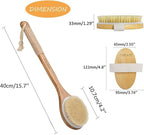 TEMEAYE Dry Brushing Body Brush Sets Wooden Handle Combined - Image 3
